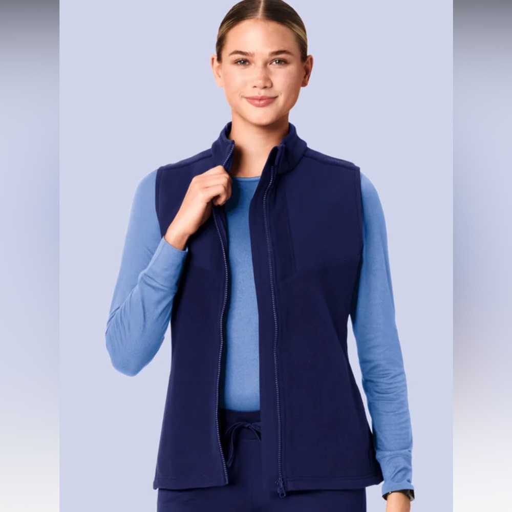 Mandala Navy Fleece Vest